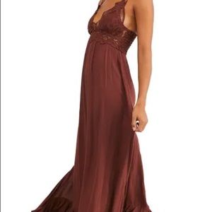 Free People Adella Crochet Floral Lace Ruffle Hem dress